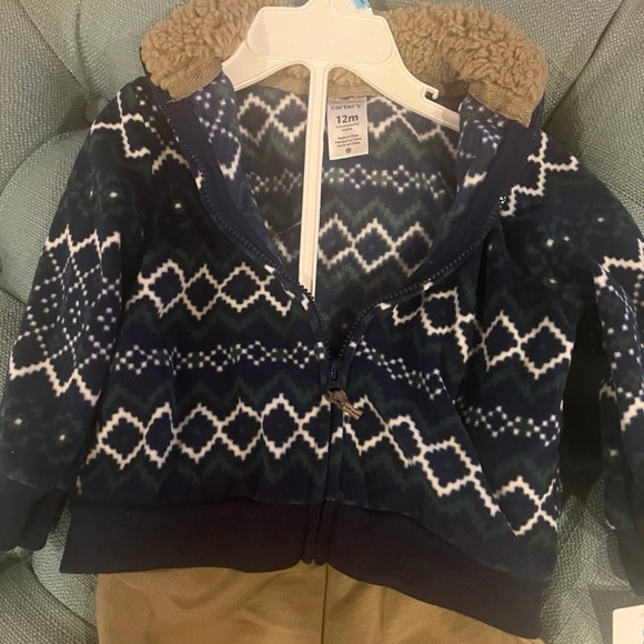 Carter’s Baby Boy Fleece Jacket Set 12 Months - Picture 6 of 6
